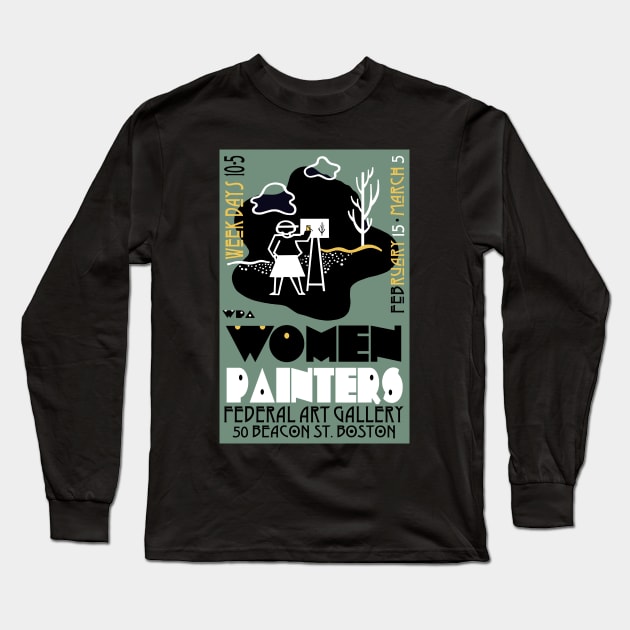 WPA Women Painters Design Long Sleeve T-Shirt by headrubble